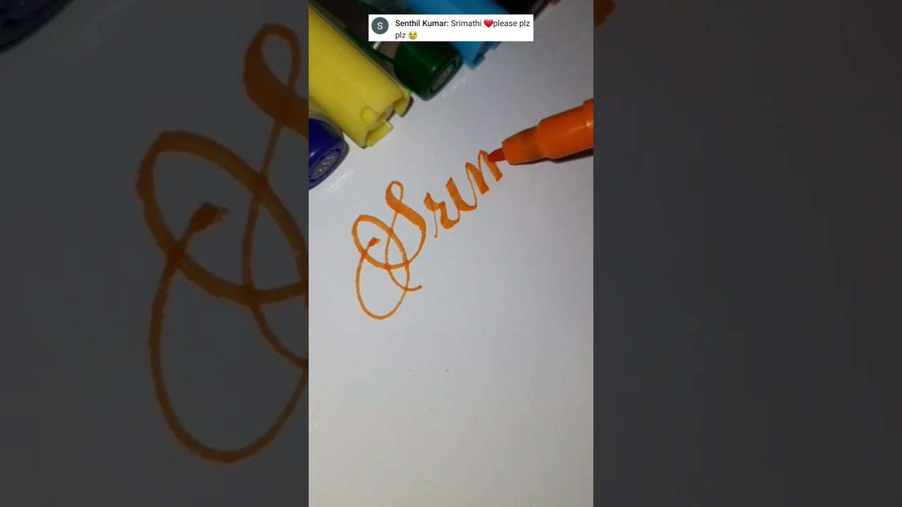 #Srimathi #calligraphy #writing names #beautiful hand writing #cursive #relaxing #Sreekanth art.