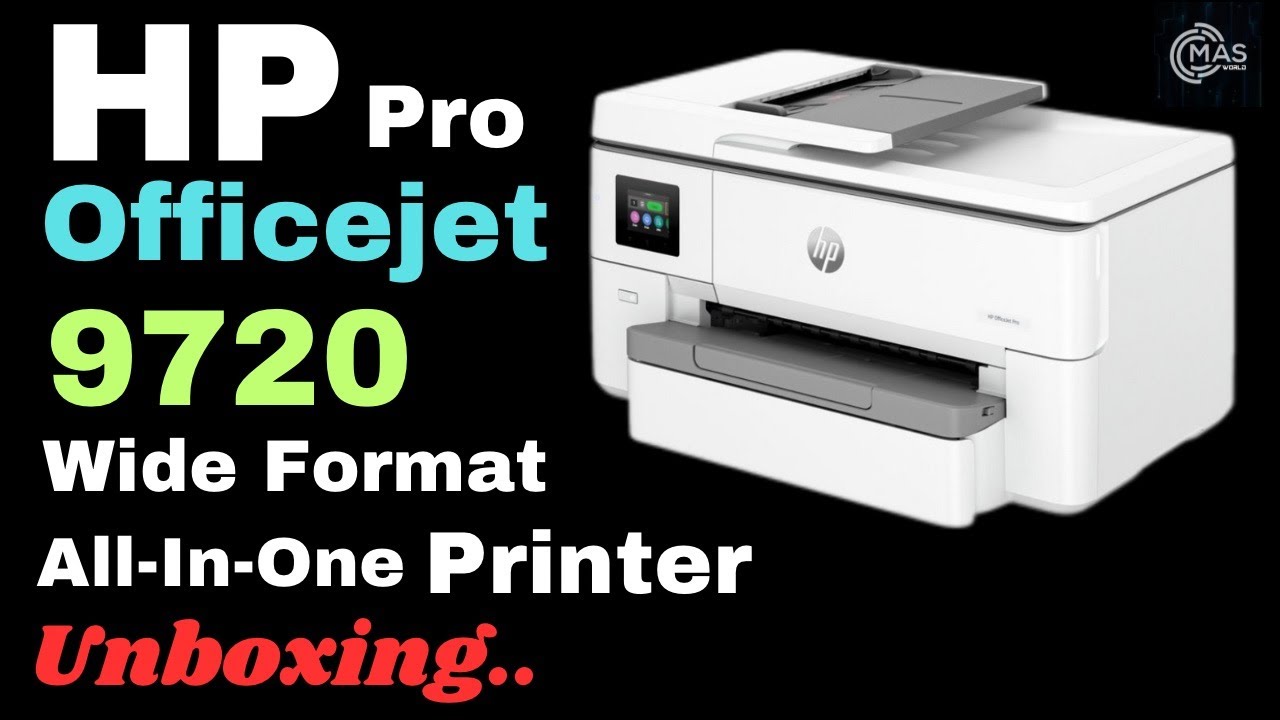 How to unbox & set up HP OfficeJet Pro 9720, 9730 Wide Format All-in-One printers | HP Support