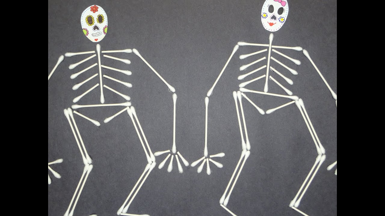 Craft : Cotton Swab Skeleton