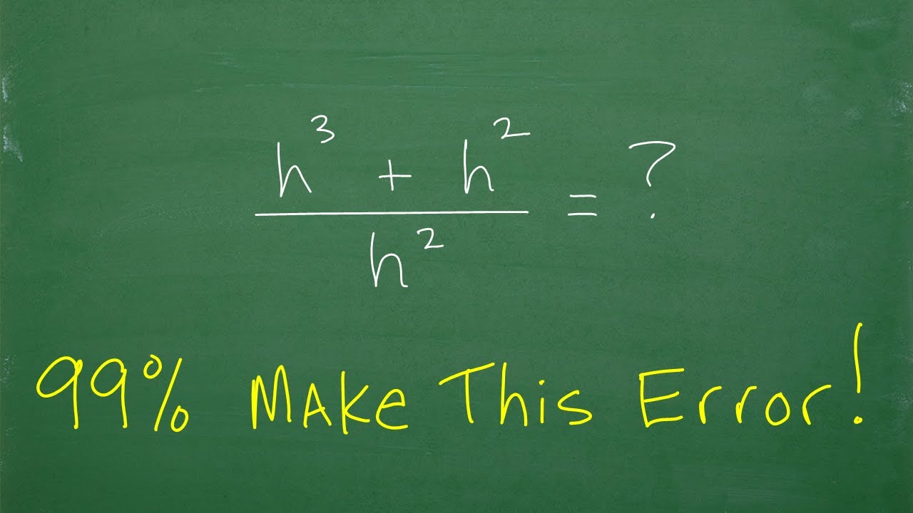 99% of Math Students Make this ERROR! Don’t do this…