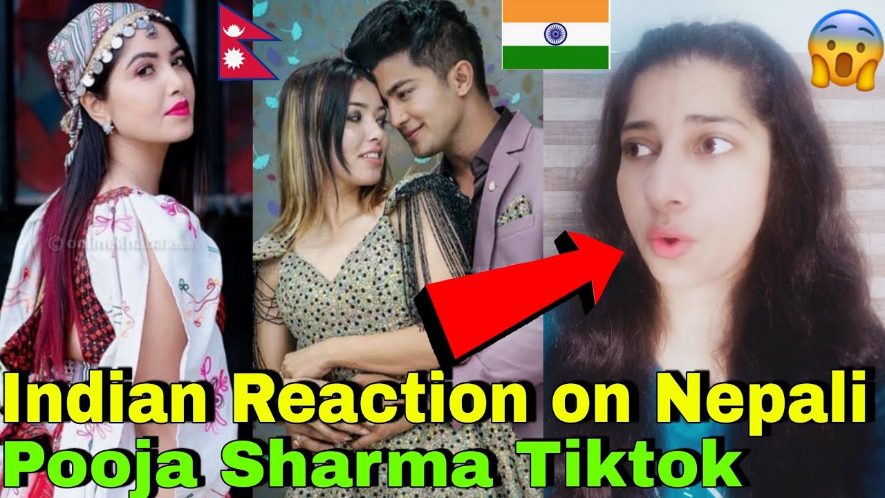 Indian Reaction on Nepali | Pooja Sharma latest Tik Tok videos Aakash Shrestha Dharti Aakash Song