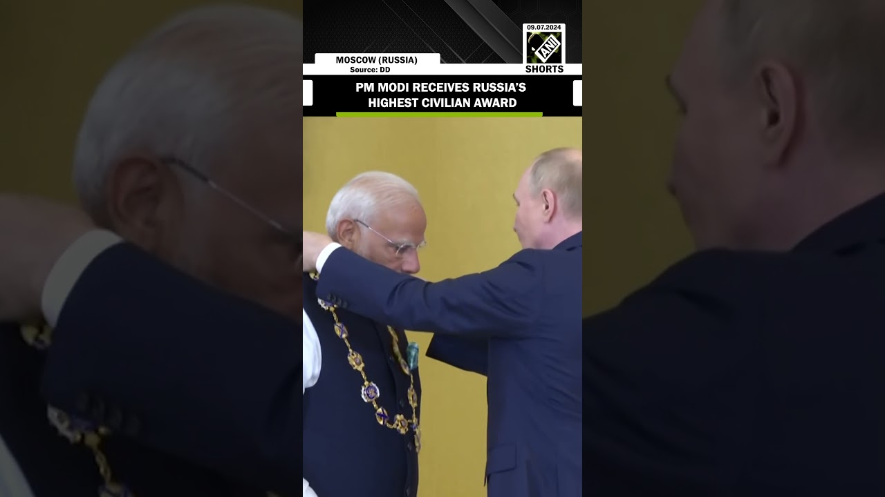 PM Modi receives Russia&rsquo;s highest civilian award, Order of St Andrew The Apostle