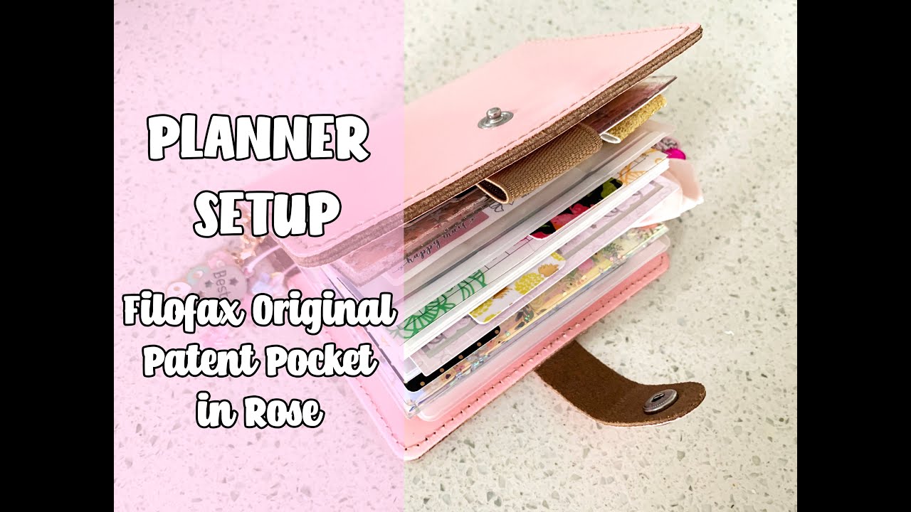 Filofax Original Patent Pocket Rose Setup and Flip Through, March 2020