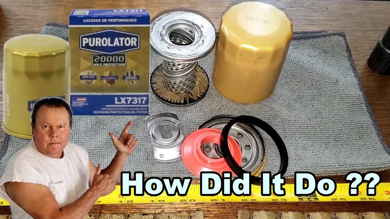 Used Purolator LX7317 Oil Filter Opened Up, Purolator Oil Filter Open Up