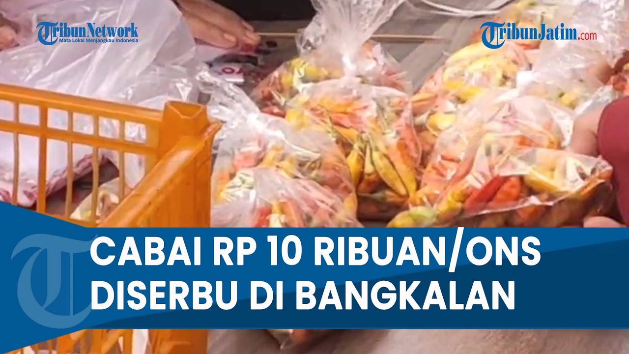 PASAR MURAH DI PENDAPA AGUNG BANGKALAN, Cabai Rp 10 Ribu per Ons Langsung Habis
