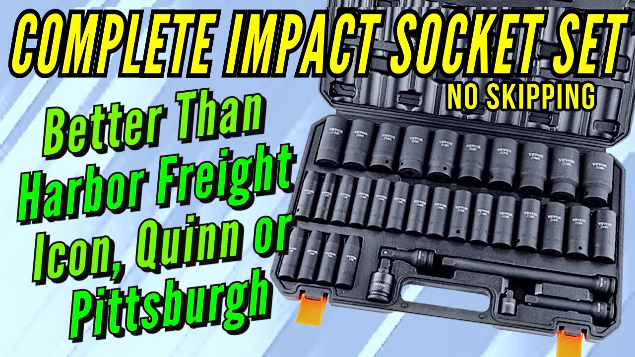 Harbor Freight Deep Impact Socket Set Alternative with NO SKIPPING from Vevor better than Pittsburgh