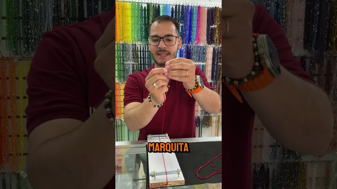 Hoy te voy a enseñar a realizar una manilla tejida con cristales de los lados.