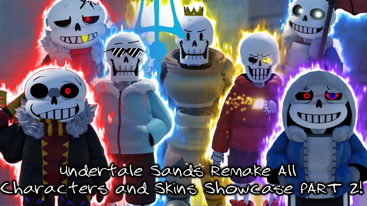 VERY UNDERRATED ROBLOX UNDERTALE GAME!!! UT: Sands REMAKE All Characters And Skins Showcase PART 2!
