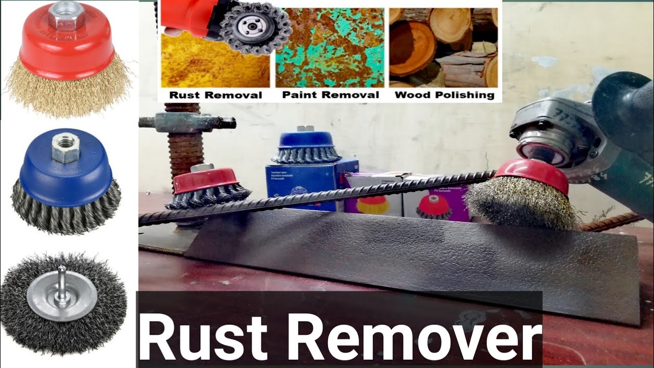 How To Remove Rust & Paint From Metal With Twist Cup wheel brush & crimped wire bursh#Rust#grinder