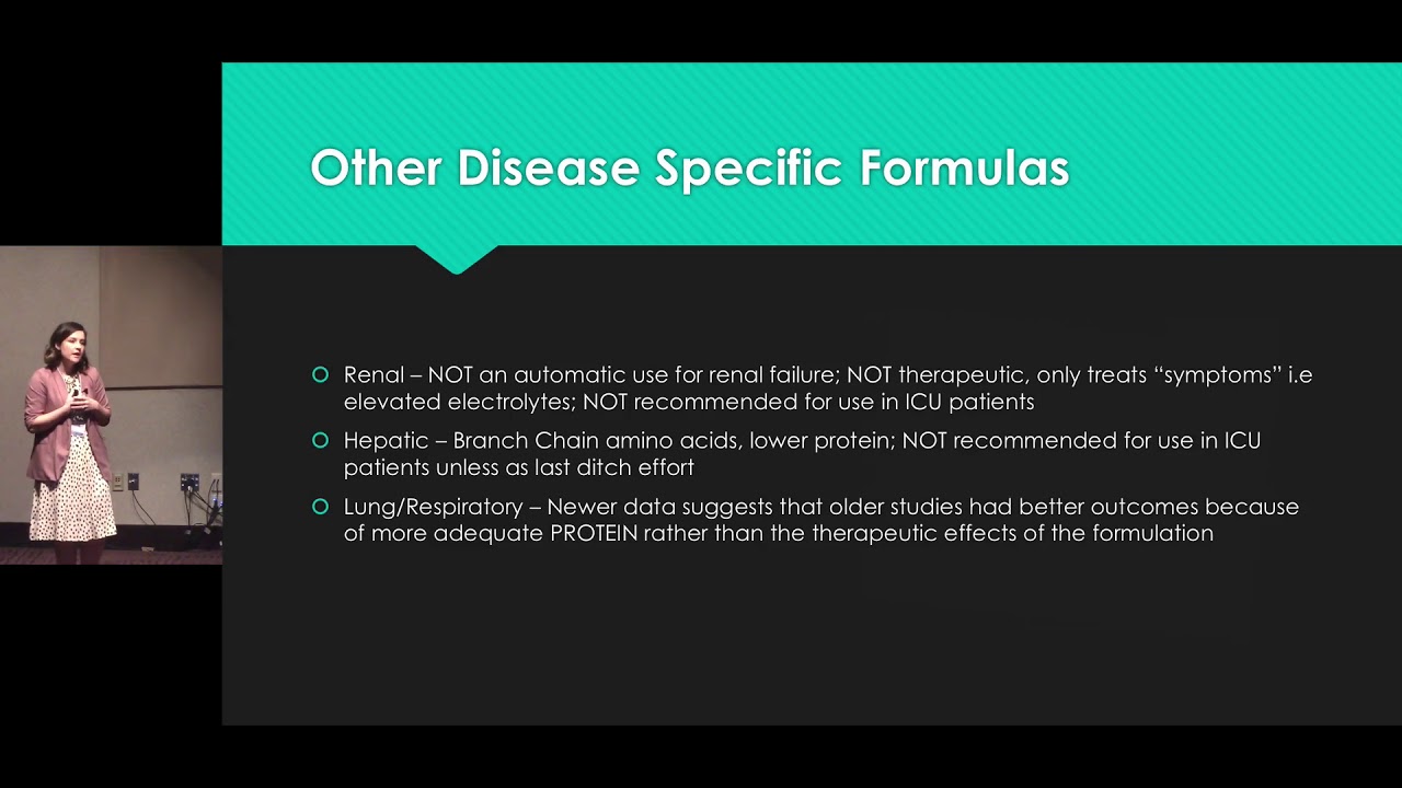 Choosing the Right Enteral Nutrition Formula - Ashley DePriest, MS, RD, LD, CNSC