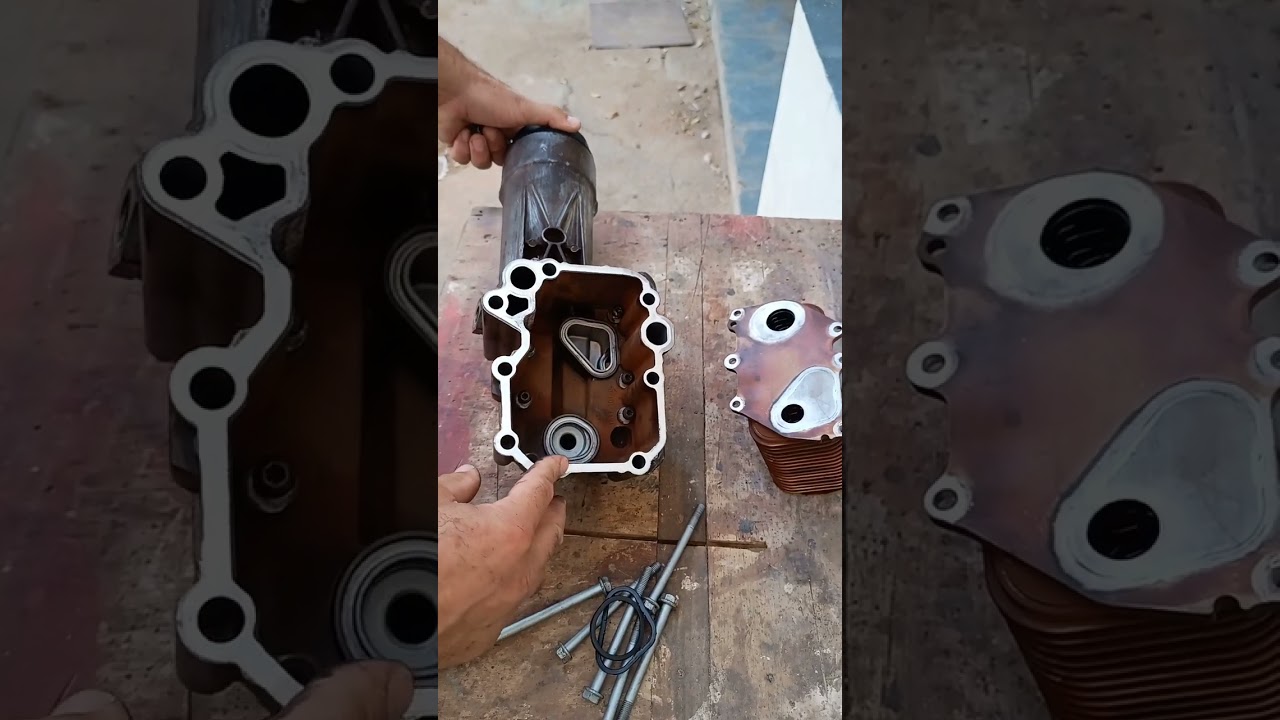 Trocador de calor 24 280 (motor Man D08) Água misturando com óleo