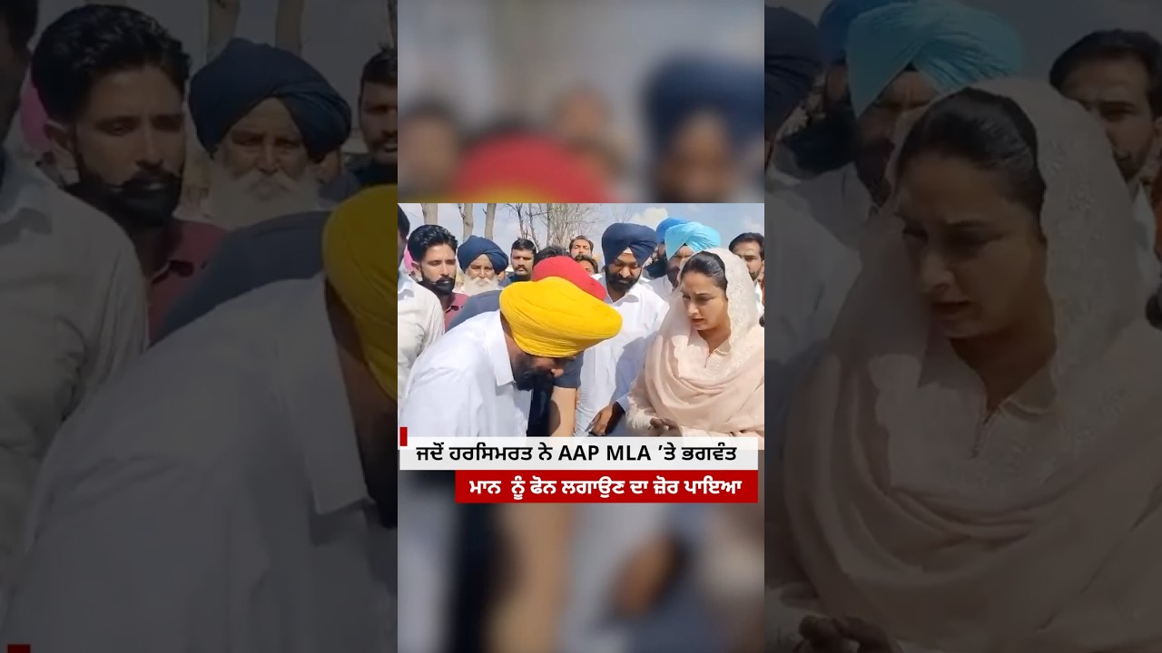 Harsimrat Badal ਨੇ ਜਦੋਂ AAP MLA &rsquo;ਤੇ Bhagwant Mann ਨੂੰ ਫੋਨ ਲਗਾਉਣ ਦਾ ਜ਼ੋਰ ਪਾਇਆ #shorts | 𝐁𝐁𝐂