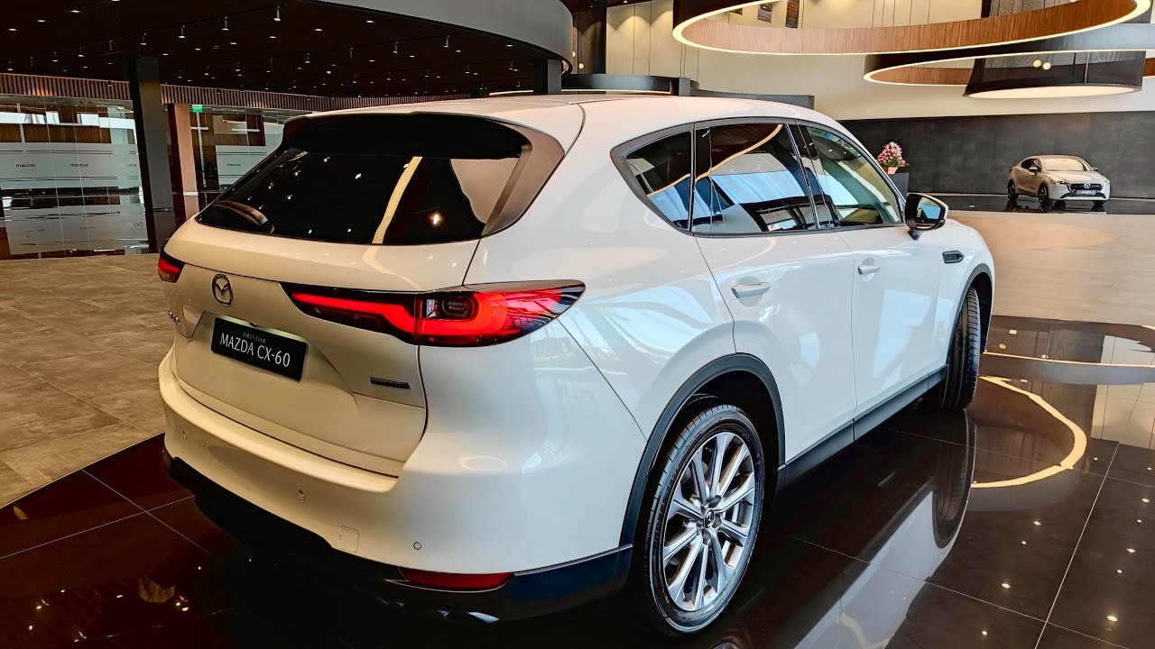 First-Ever Mazda CX 60 EXCLUSIVE LINE 2024 - White Color | Interior and Exterior