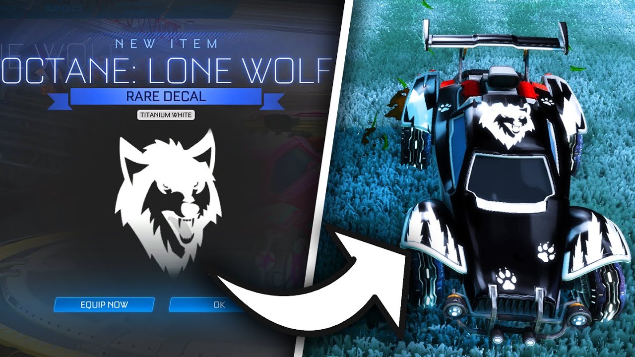 TITANIUM WHITE OCTANE LONE WOLF IN THE ROCKET LEAGUE ITEM SHOP!