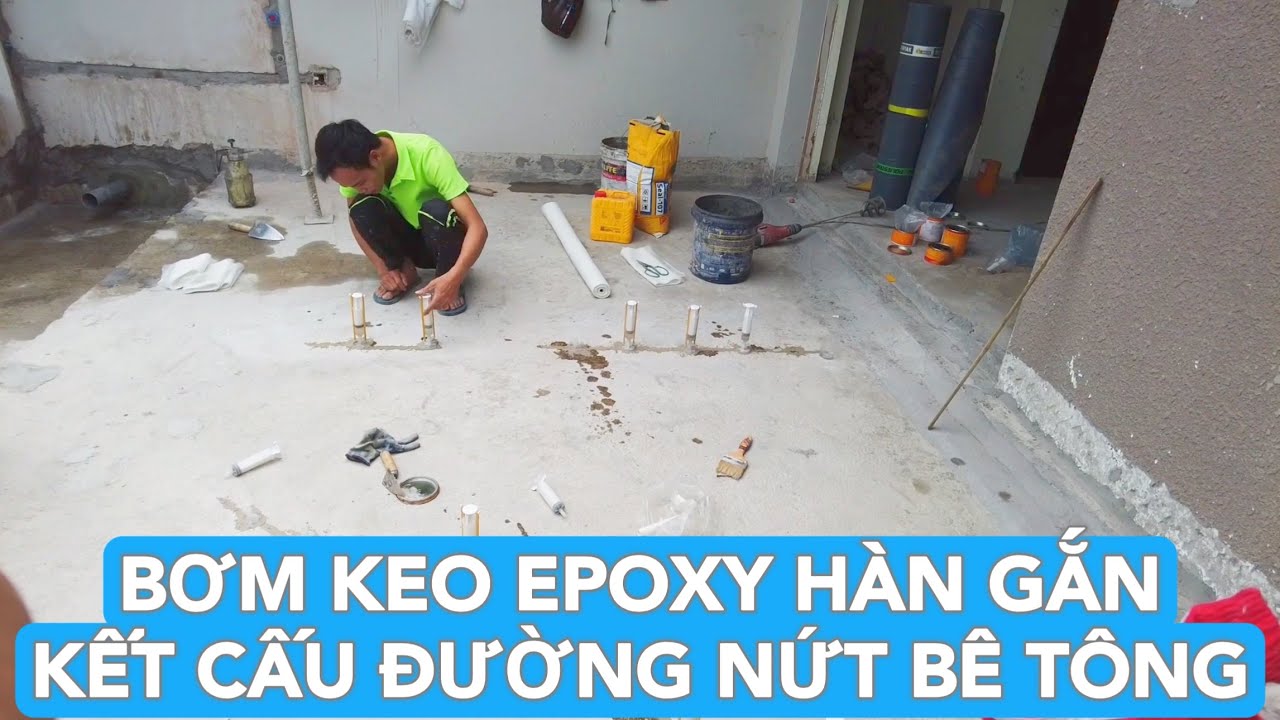 Hàn gắn kết cấu đường nứt bê tông bằng keo Epoxy Sikadur 752 | 731