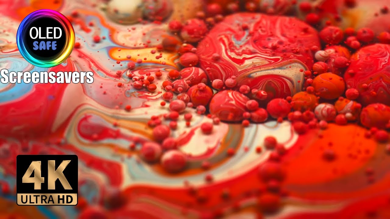 Liquid Abstract Paint Colors - 11 Hours - 4K - OLED Safe
