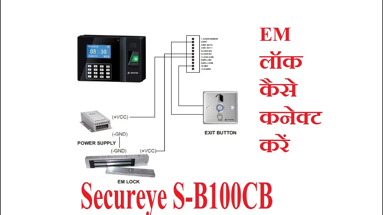 Em Lock Connection With Secureye S-B100CB