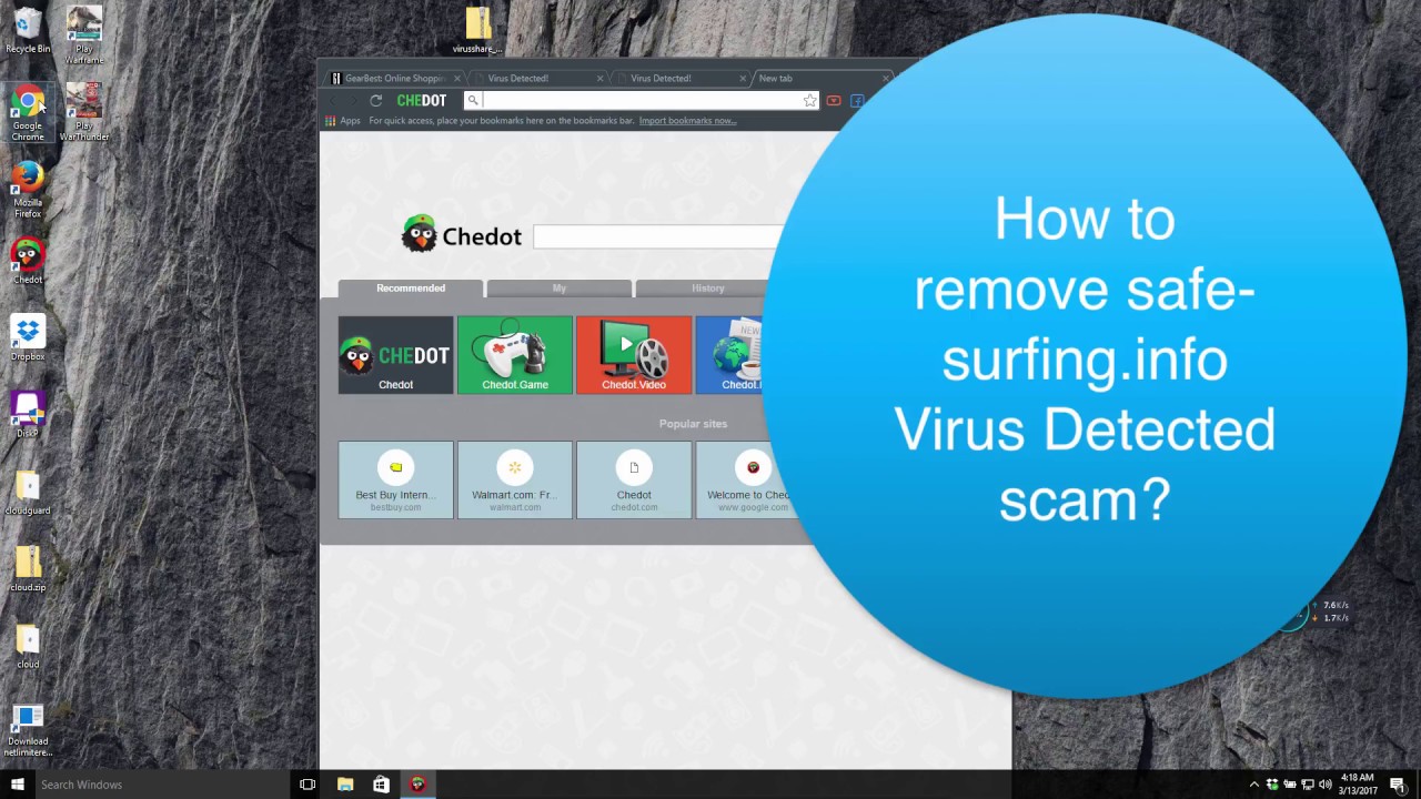 Safe-surfing.info Virus Detected scam removal
