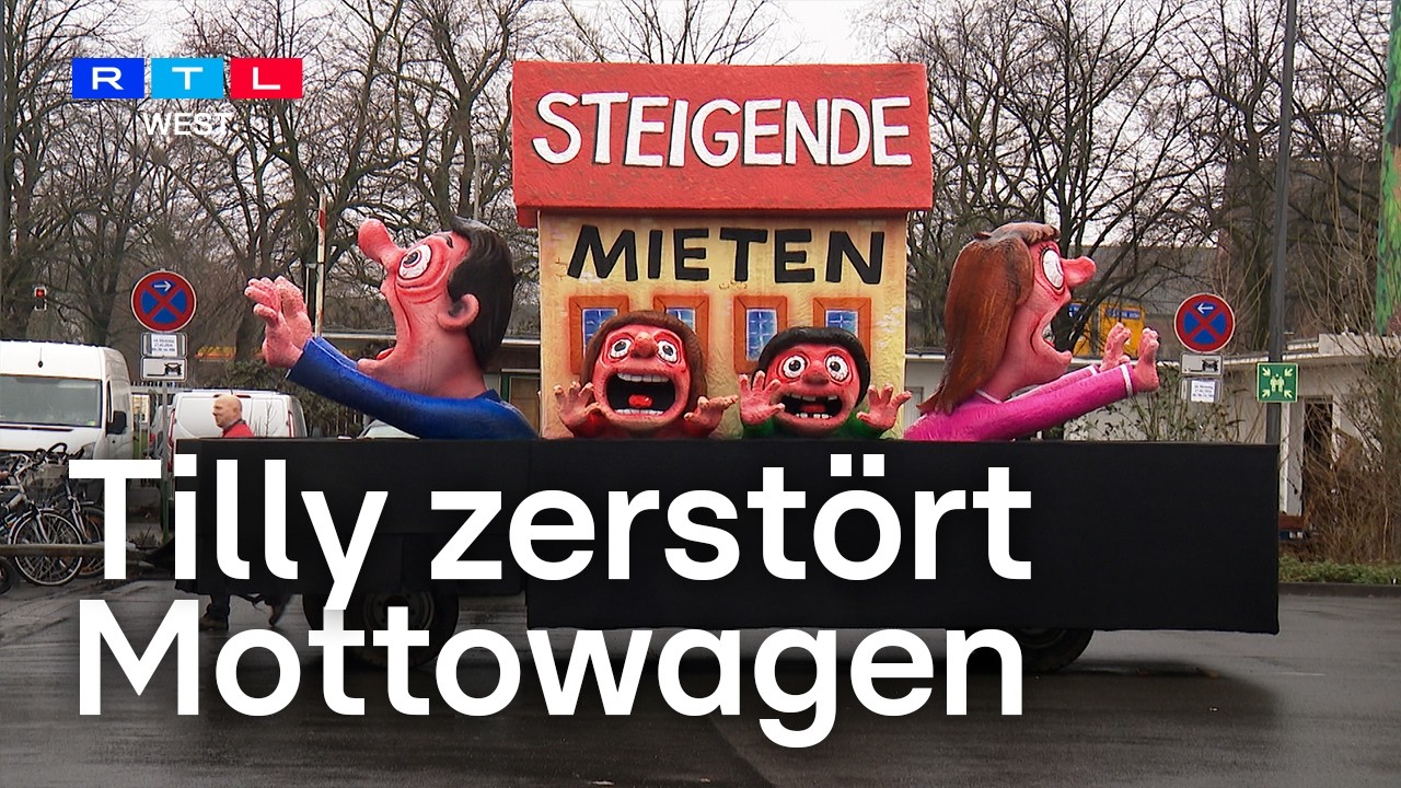 Künstler Tilly zerstört Mottowagen - wochenlange Arbeit in Minuten kaputt | RTL WEST