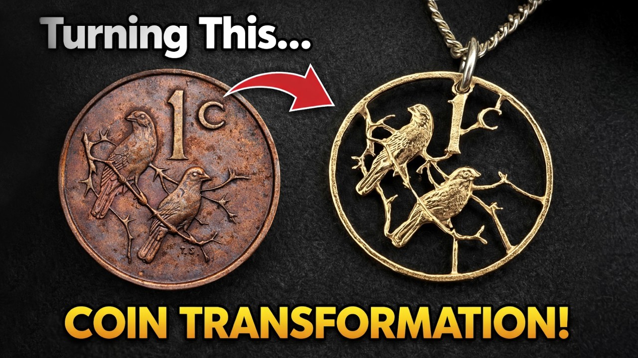 I Cut This 1985 South African Coin By Hand - The Result is STUNNING!