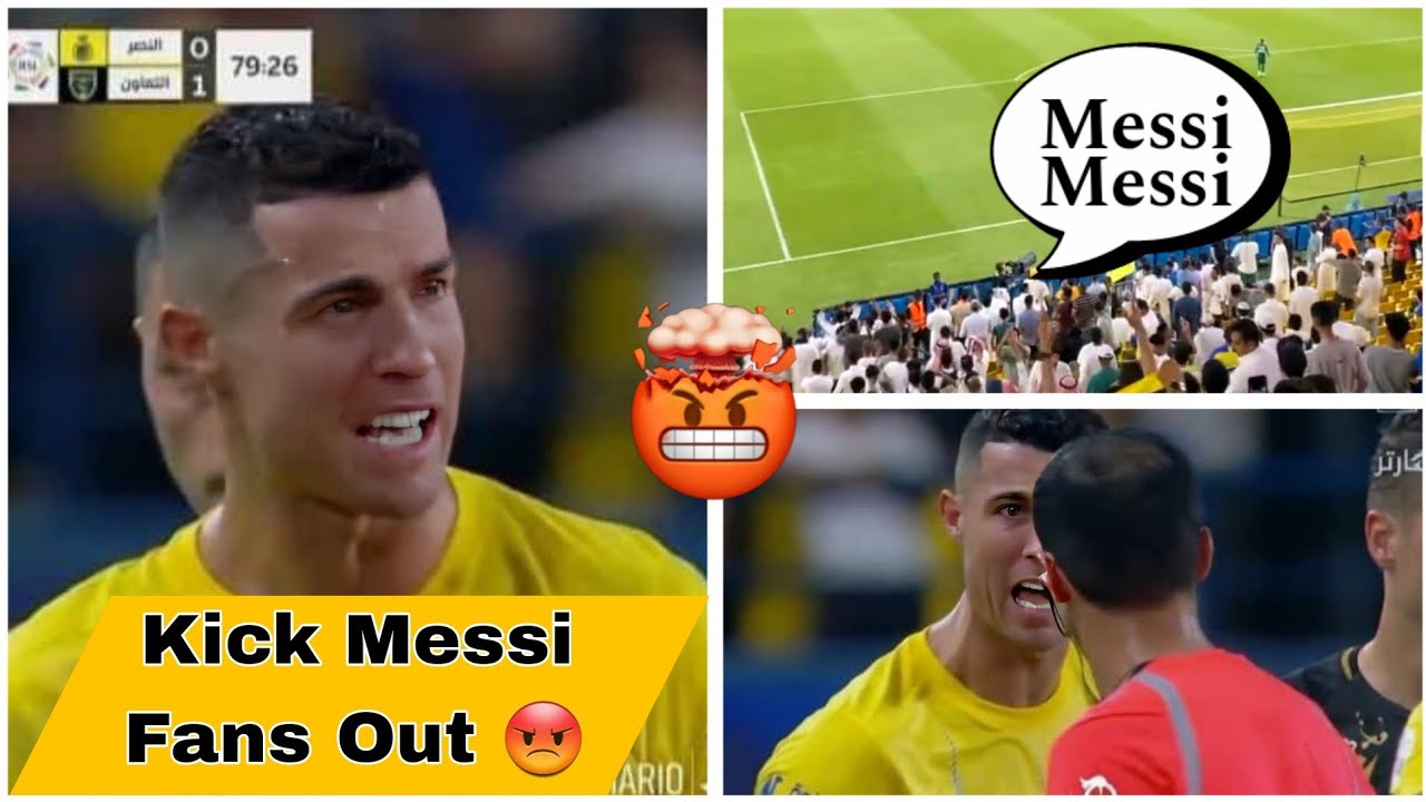 Ronaldo got angry at messi chants and team defence vs al taawoun