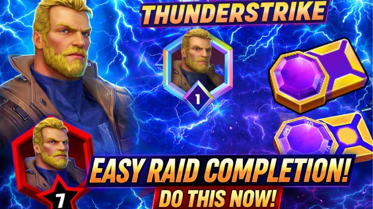 GET YOUR THUNDERSTRIKE RAID DONE NOW! ALL NODE GAMEPLAY GUIDE! MARVEL Strike Force