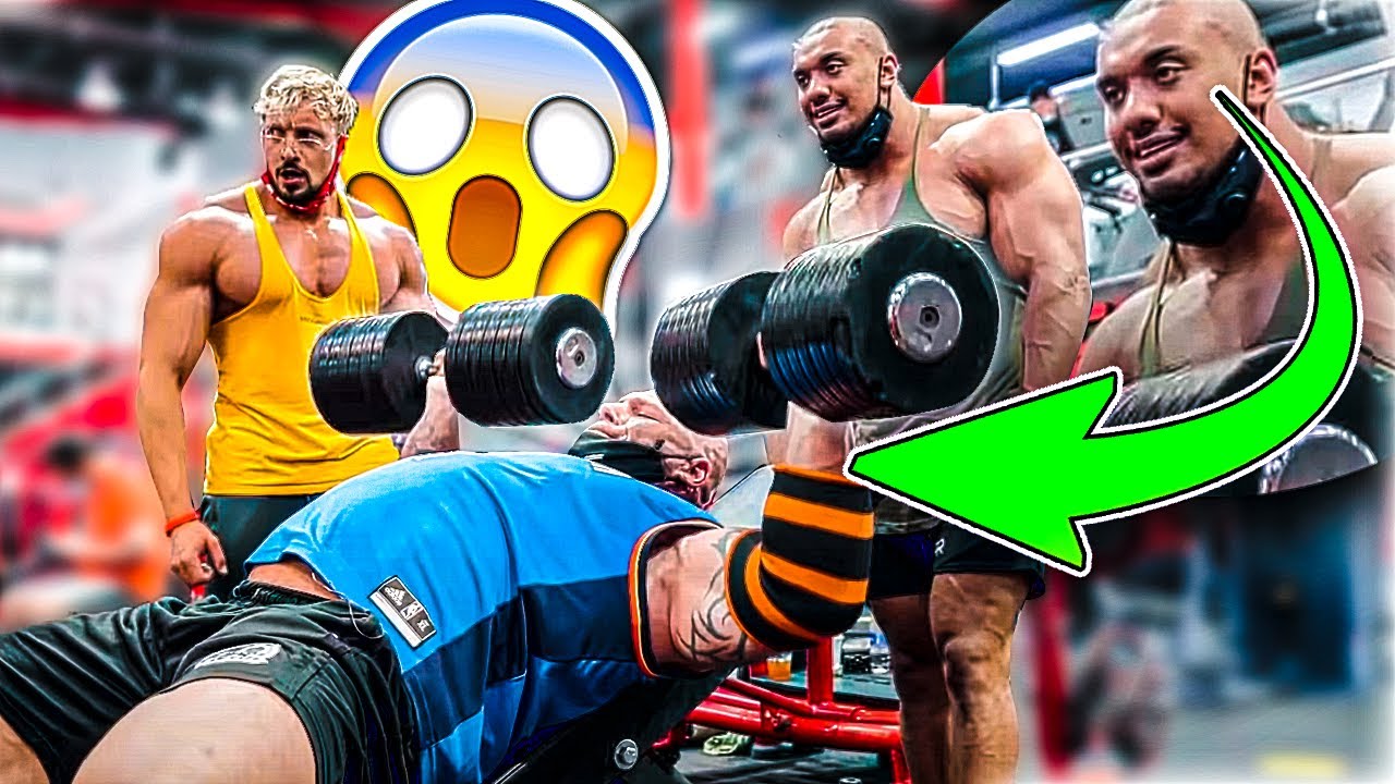 CULTURISTA SORPRENDE A JOESTHETICS y LARRY WHEELS ENTRENANDO PECTORAL - Victor Valdivia