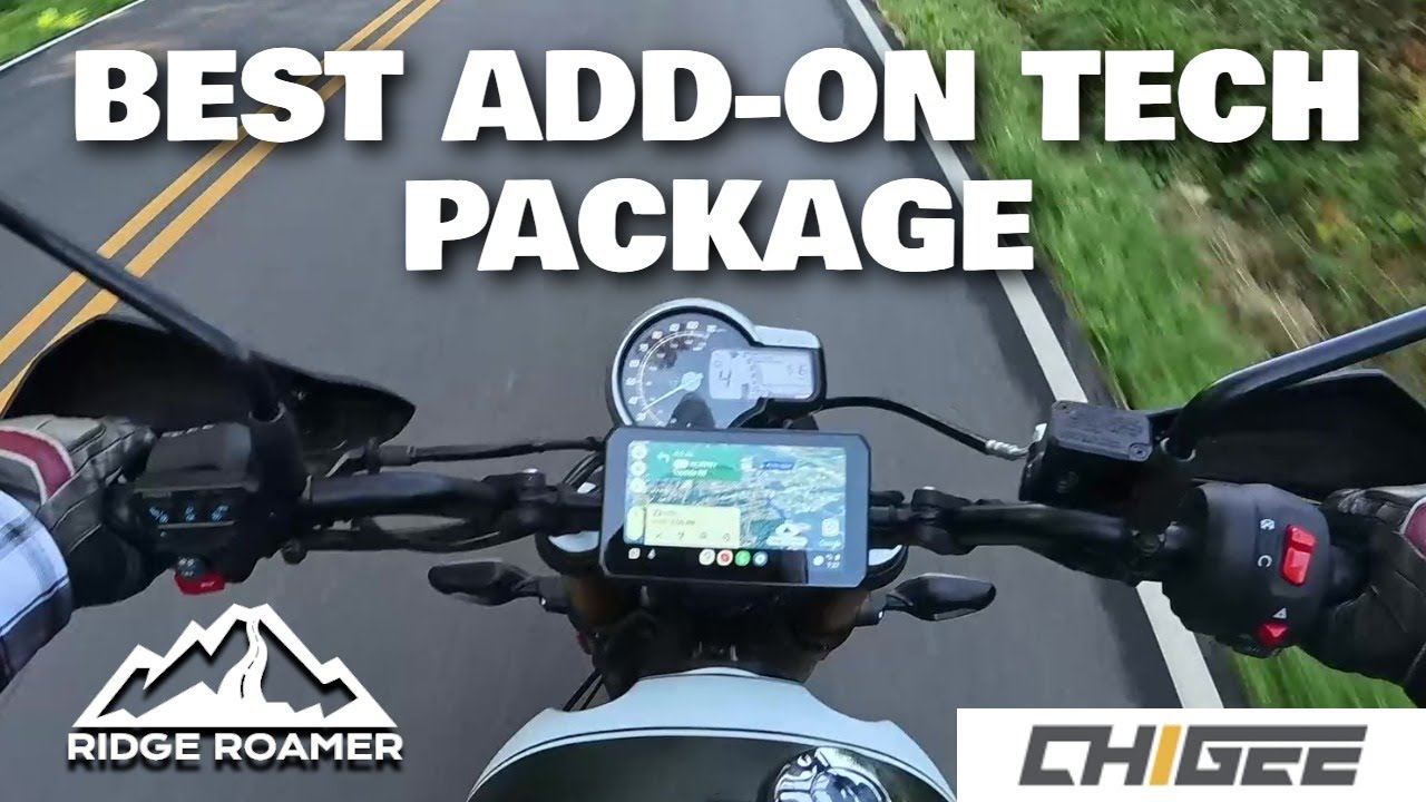 Triumph Scrambler 400X получает пакет Chigee AIO-5 Lite Tech с навигацией, TPMS, камерами, CarPla...