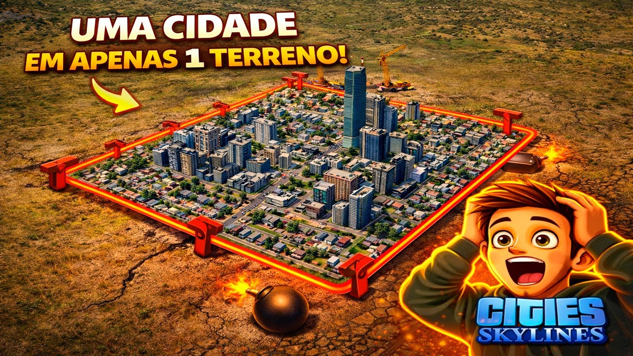 CIDADE EM UM TERRENO… DEU CERTO? - Cities Skylines