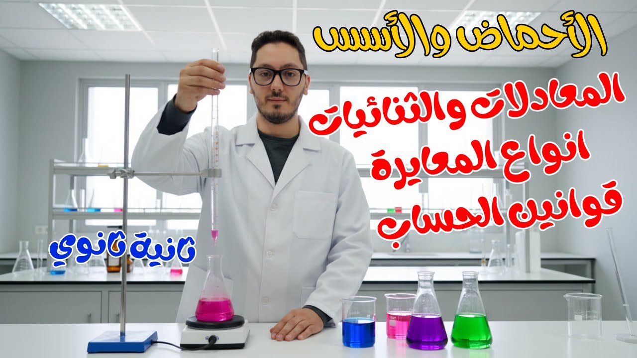من الصفر إلى الاحتراف 💯 | فهم نهائي للأحماض والأسس والمعايرات اللونية والقوانين 🧪 ثانية ثانوي