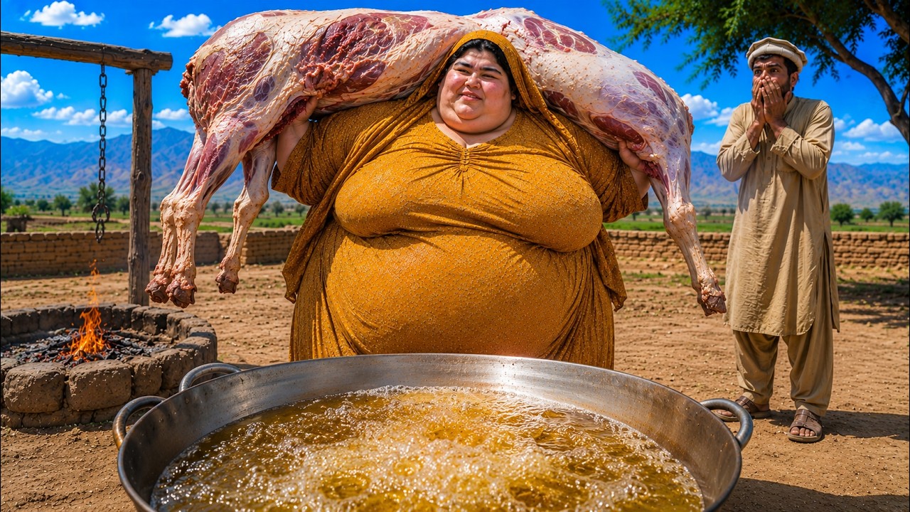 Peaceful Life in Rural Afghanistan | Cooking a Giant Whole Mutton & Traditional Mutton Curry
