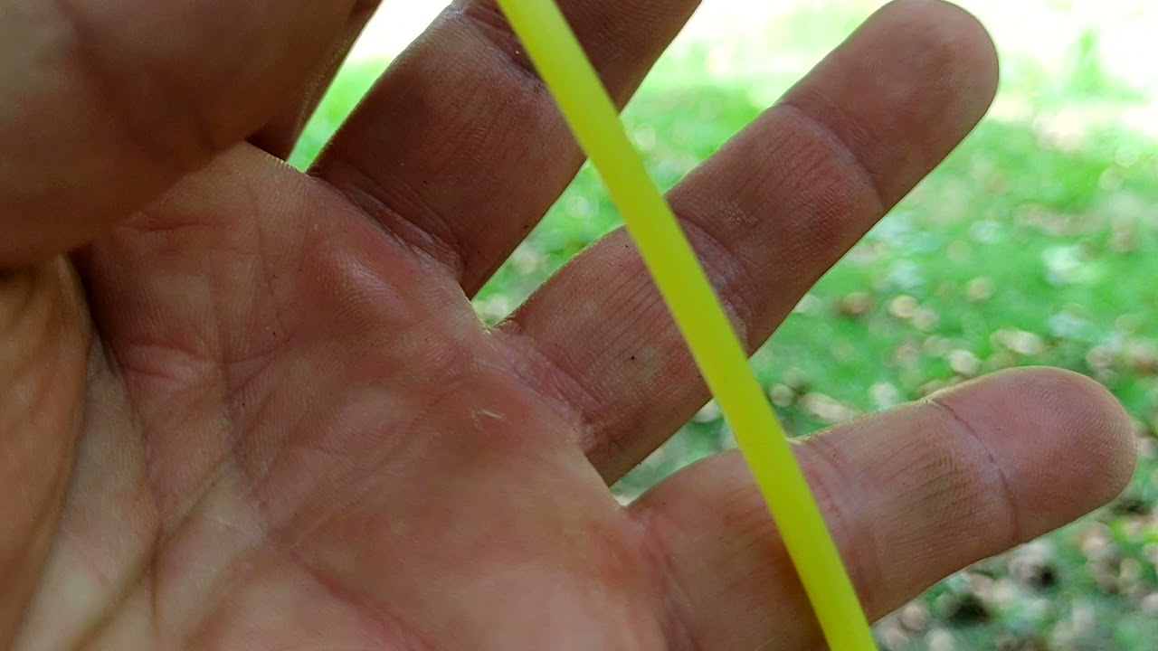 Nylon quadrado na roçadeira. O rendimento melhora e muito. #rocadeira #sthil