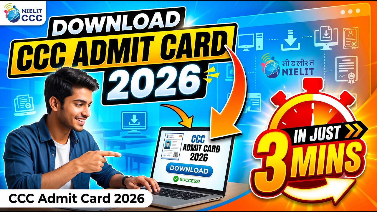 CCC Admit Card 2026 Kaise Download Kare 🔥 Step by Step | student.nielit.gov.in | Nielit Zone