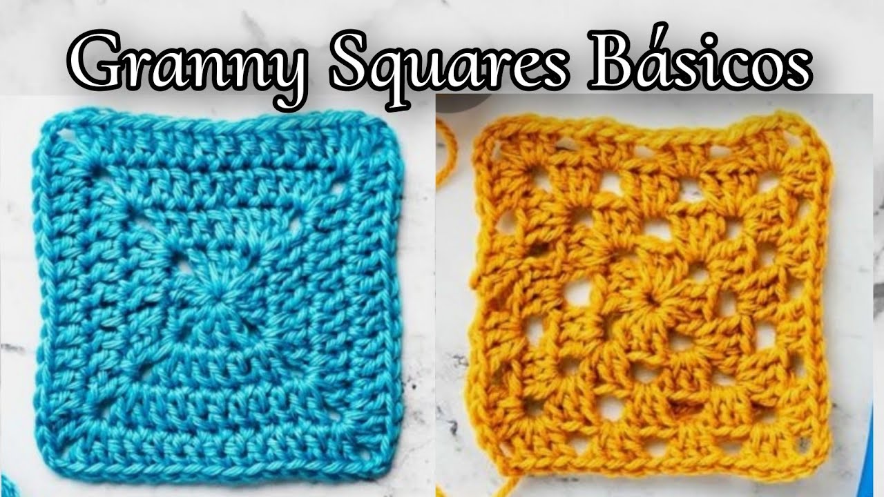Grannys Squares Básicos Aprende a tejer! Fácil y rápido!