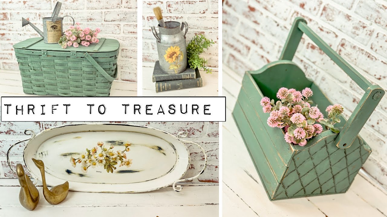 Easy Thrift Store Makeovers - Goodwill Finds - Thrift to Treasure - DIY, Upcycling & Repurposing