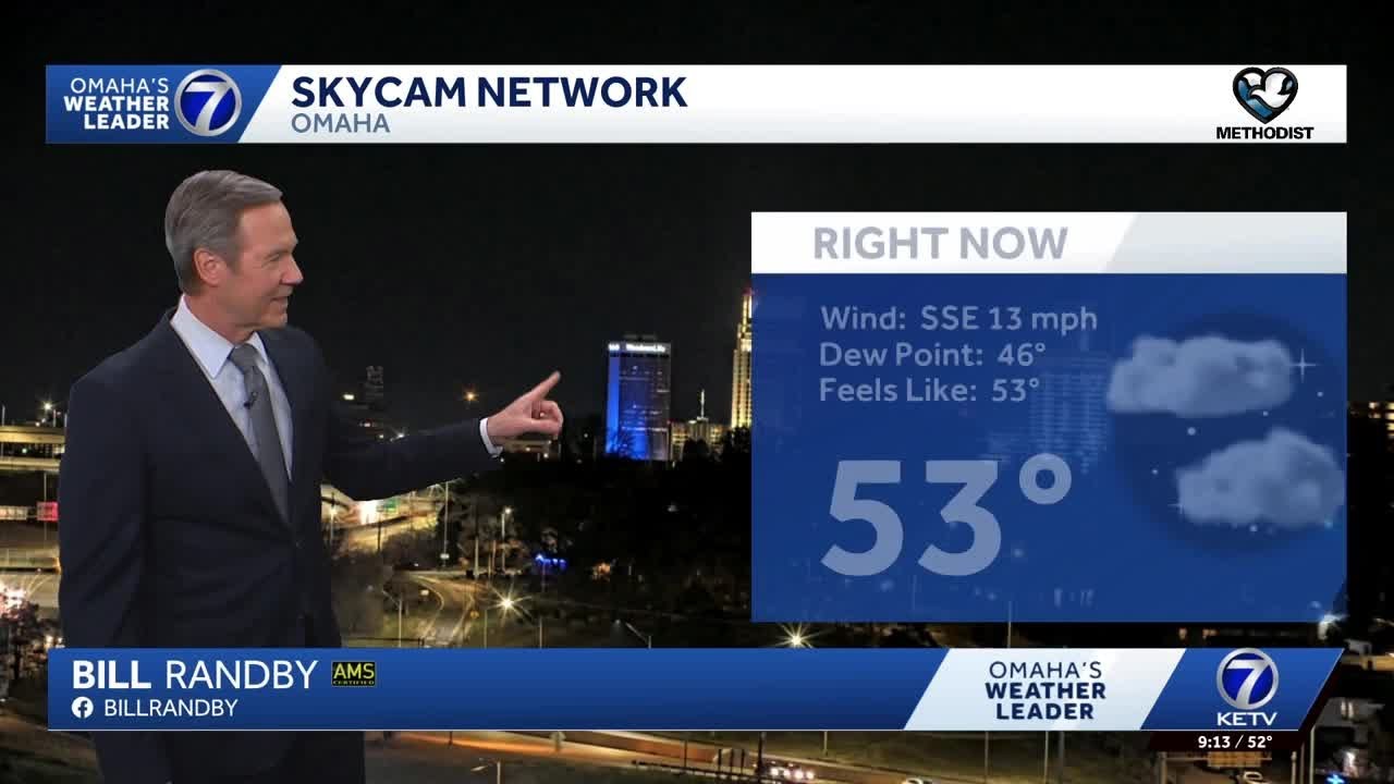Mild weather tonight around Omaha