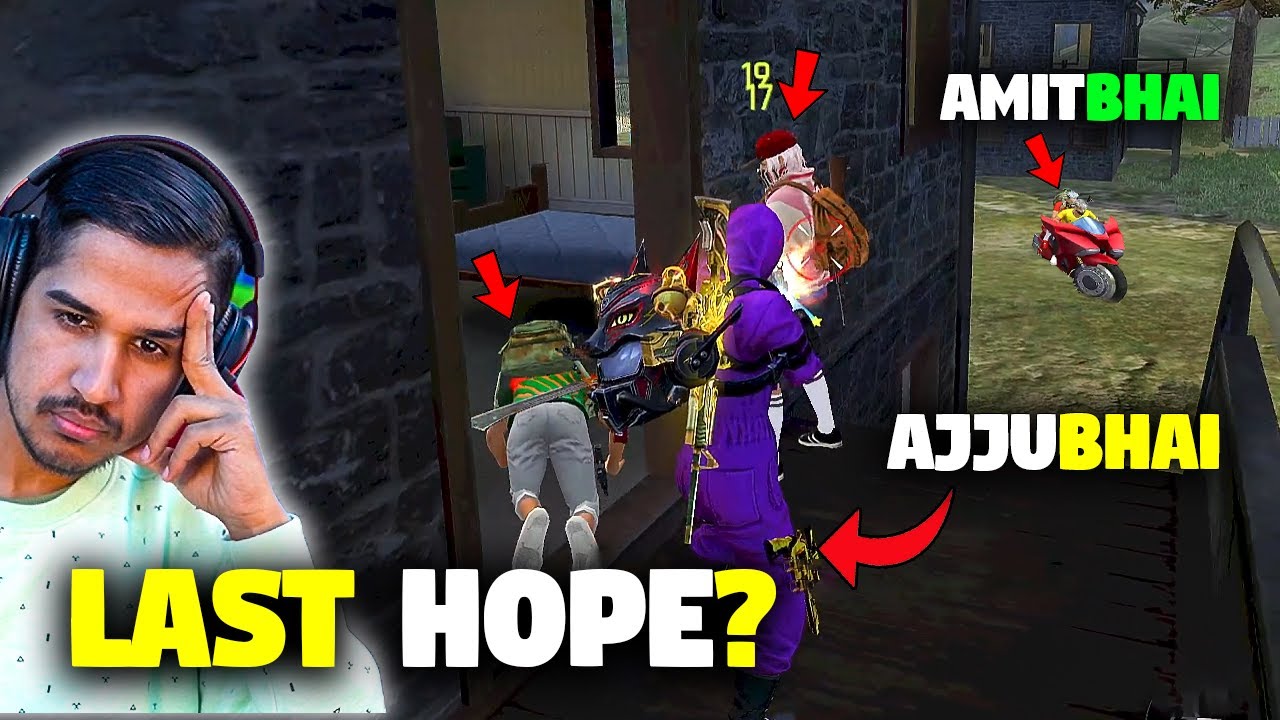 LAST HOPE AMITBHAI? AJJUBHAI OP GAMEPLAY WITH @Munnabhaigaming - FREEE FIRE HIGHLIGHTS