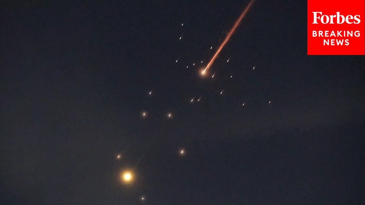 Iranian Missiles Launched Towards Israel Seen Above Jerusalem