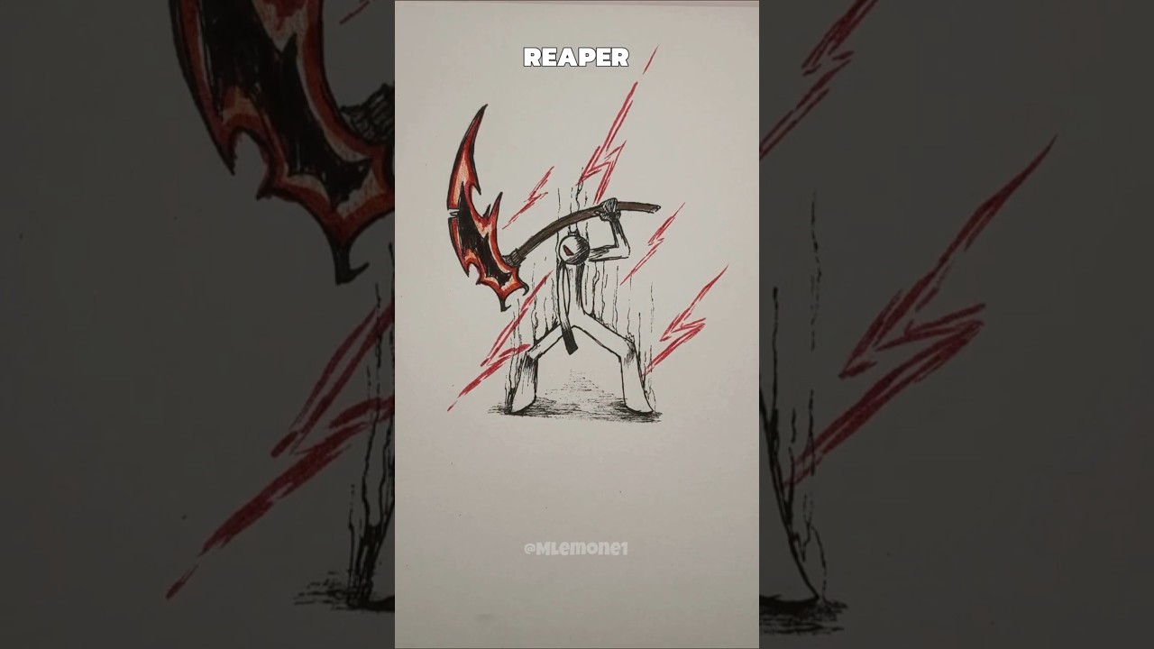 How to draw stickman with ( reaper, demon, ascension, stickman, fire, speed, blast beam, air )✨