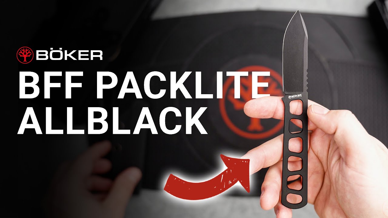 B&Ouml;KER BFF PACKLITE ALLBLACK🔪 Der ULTIMATIVE ALLROUNDER🚀Feststehendes Messer | 120752