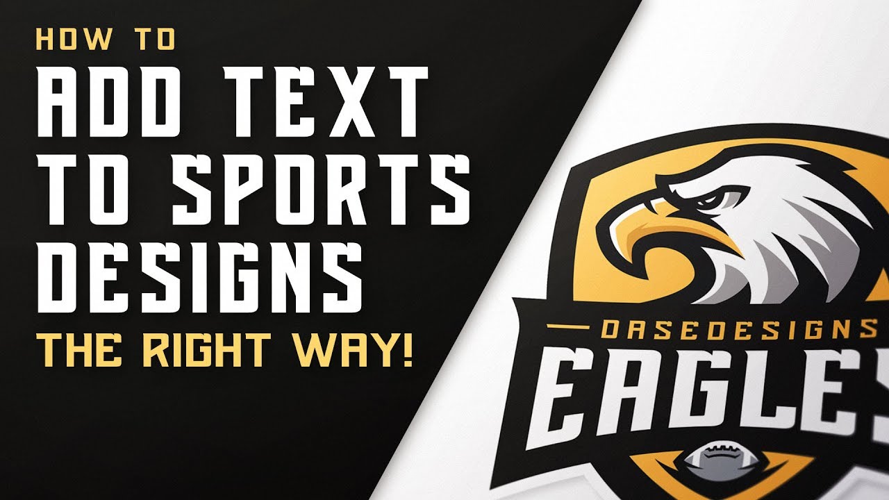 Add Text to eSports Logos THE RIGHT WAY! | DaseDesigns Mascot Logo Tutorial