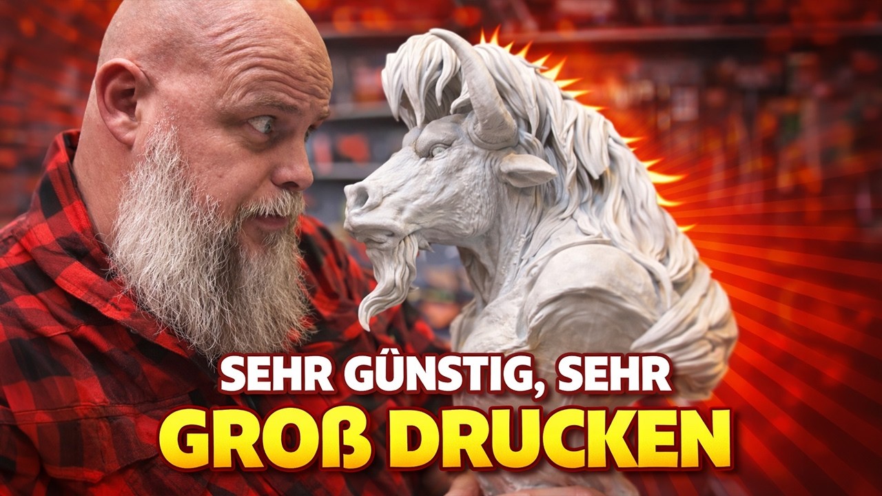 Riesige 3D-Drucke für wenig Geld! Mein Trick mit Nobufil PLAx Artist Grey