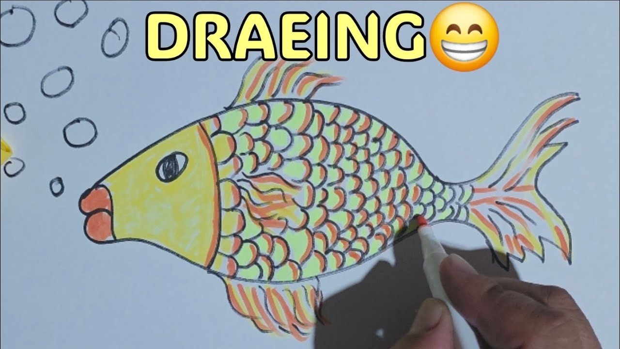 Draw And Color A fish🐠🌈Drawings for Kids