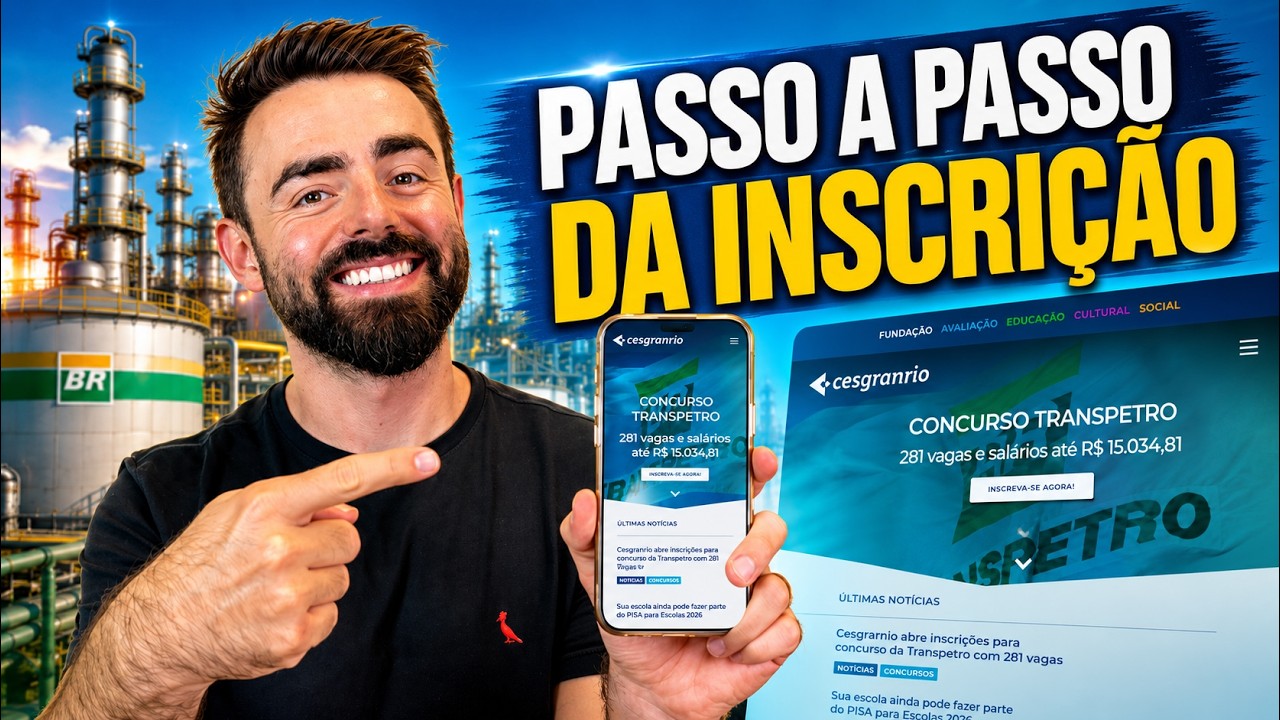 COMO FAZER A INSCRI&Ccedil;&Atilde;O NO CONCURSO TRANSPETRO 2026!