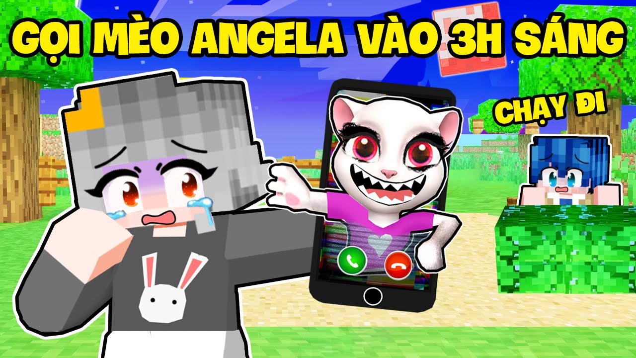 SAMMY THỬ THÁCH GỌI MÈO ANGELA VÀO LÚC 3H SÁNG TRONG MINECRAFT