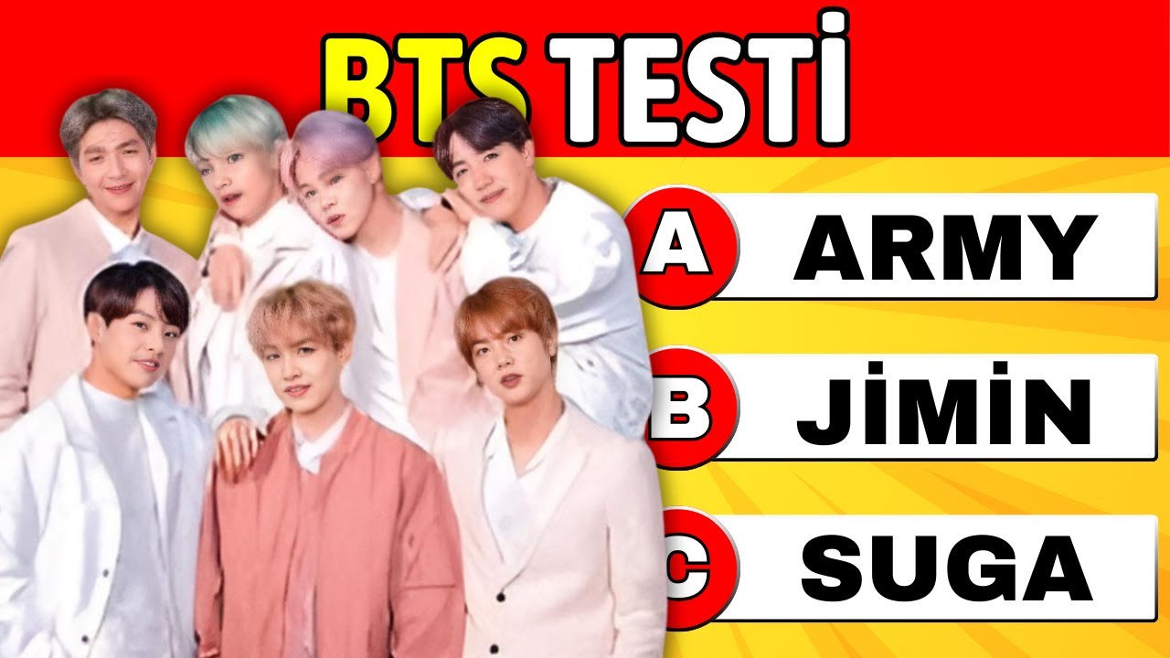 BTS Müzik Grubunu Ne Kadar Tanıyorsun❓🤔 BTS Bilgi Yarışması❗️BTS Testi 🥳