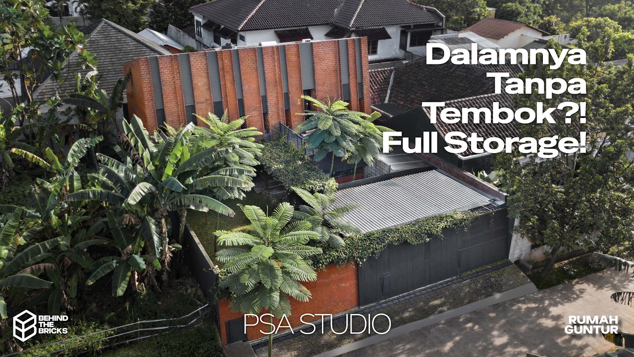 Rumah Tropis Anti-Mainstream: Full Bata Merah & Fasad Miring