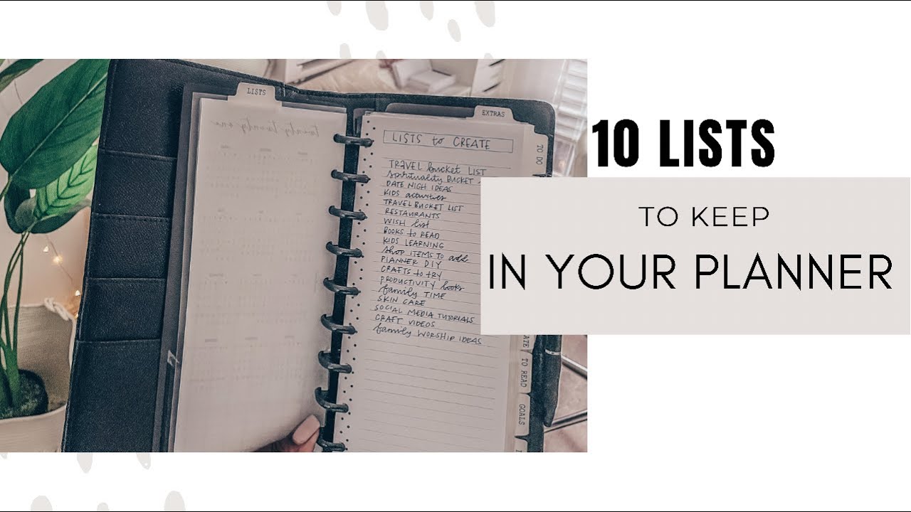 10 LISTS To Keep In Your Planner | At Home With Quita