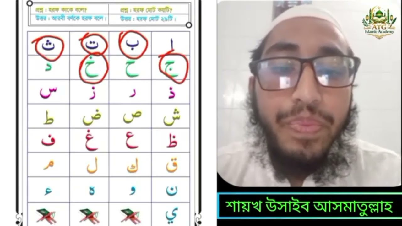 ATG বেসিক কায়দা শিক্ষা ( Part 01) হরফের অধ্যায়।