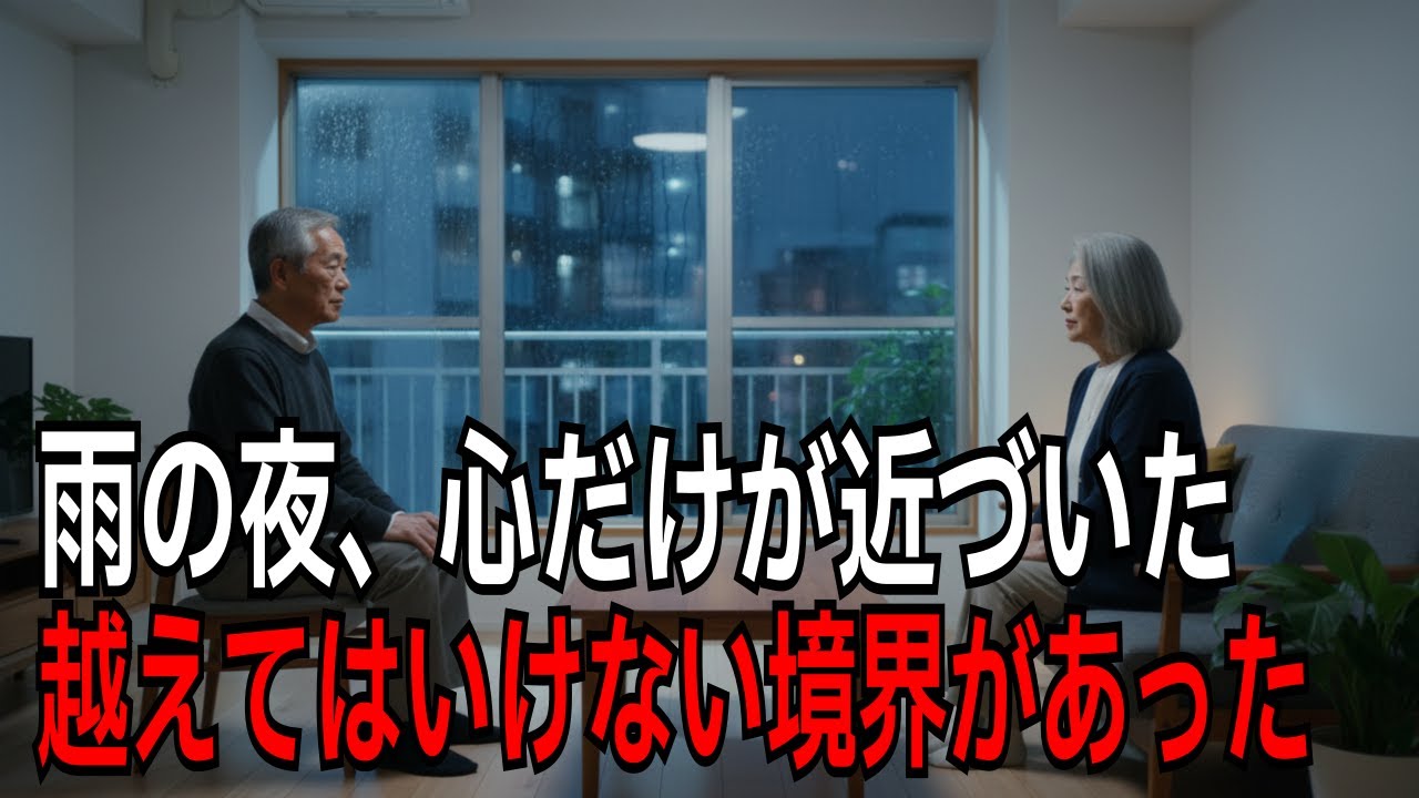 【シニア恋愛】雨の日に出会った二人帰れなかった夜、越えてはいけない境界が揺れた｜黄昏ドラマ